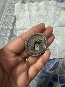 Antique Oxidized Silver Statement Ring