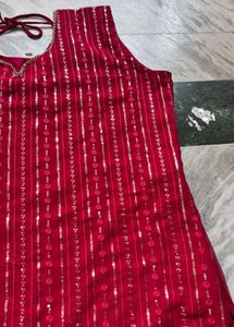 Sparkling Red Kurta Set