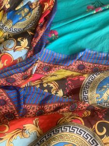 Vibrant Baroque Print Fabric