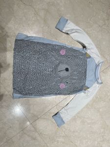 Cute Bear Print Night Dress