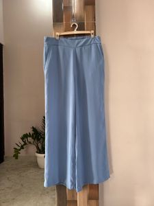 Sky Blue Highwaist Trousers For Women