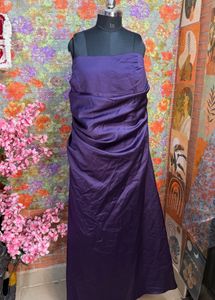 Elegant Strapless Purple Gown plus size