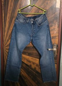 ​H&M Straight & Denim Mid-Wash Jeans
