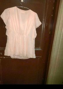Peach Ruffle Top