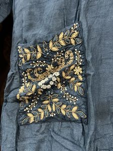 Blue Embroidered Kurta Set