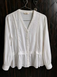 Chic White Peplum Top