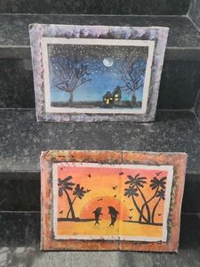 Handmade Scenic Paintings (Set of 2)