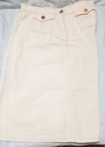 Cream Midi Skirt