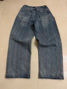 Vintage Wash Wide Leg Jeans