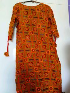 Orange Geometric Print Tunic