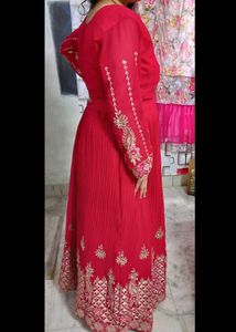 Stunning Red Zari And sequence work Bridle suite