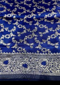 Elegant Blue Banarasi Silk Saree