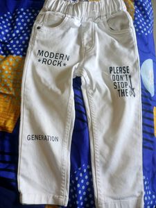 Black Shirt; White Pant And Velvet Type Pan
