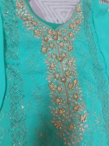 Teal Kurta Set with Dupatta