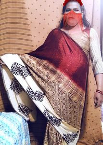 With Blouse Crepe Saree
