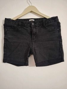 Charcoal Denim Shorts