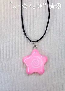 Pink Star Swirl Necklace