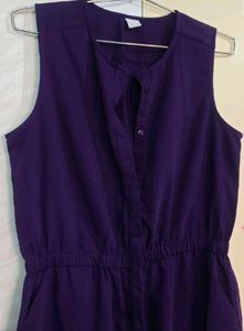 Purple Button-Up Midi Dress 💜