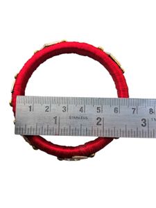 Vibrant Silk Thread Bangles with Mirror Work