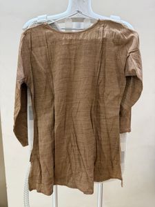 Embroidered Brown Kurta