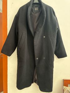 Zara Basic Black Overcoat