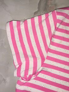 Pink &amp; White Striped T-Shirt