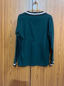 V Neck Full Sleeve Cotton Tshirt