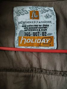 Brown Short Sleeve Button-Up Shirt