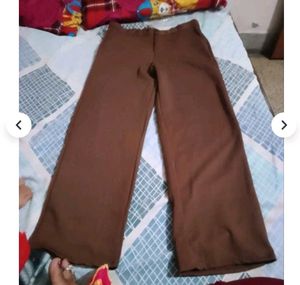 Chic Brown Wide-Leg Pants Set