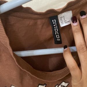 Brown 'Angelic' Graphic Tee