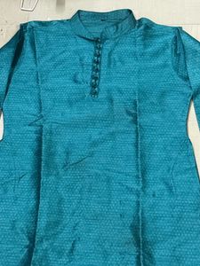 Teal Kurta with Red Salwar Set