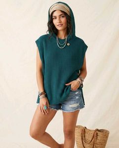 🎁Teal Sleeveless Hooded Knit M