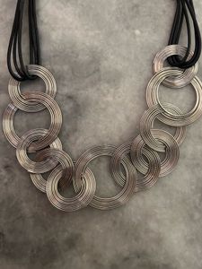 NAVRATRI SPECIAL:Chic Silver Tone Necklace Set