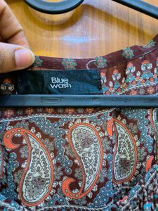 Semi Sheer Paisley Printed Dress 🐗