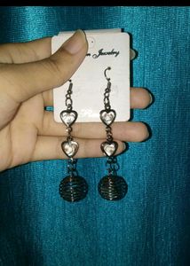 Long Black Earrings