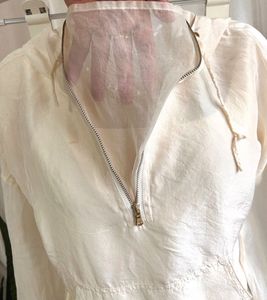 Imported pure silk oversized hoodie