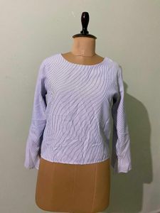 Striped Long Sleeve Casual Top