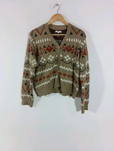 Brown Knitted Winter Sweater (Women)