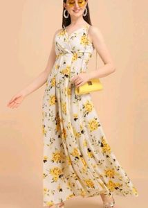 Floral Maxi Dress with Slit