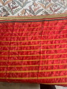 Party wear saree with designer pleates