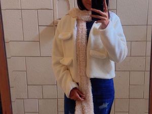 Cozy White Cropped Sweatshirt