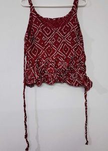 Boho Print Crop Top