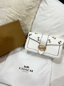 Coach Daisy Print White Crossbody Bag
