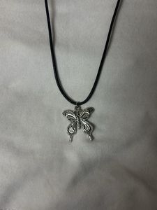 Silver Butterfly Pendant Necklace