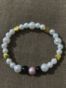 Cute Pearl &amp; Heart Bracelet