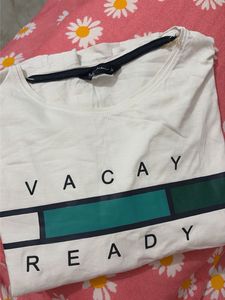White "Vacay Ready" Graphic T-Shirt