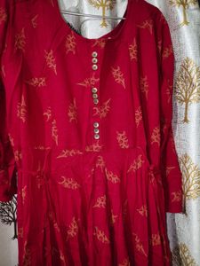 Beautiful Red Printed Kurta