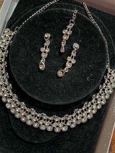 Sparkling Rhinestone Necklace &amp; Earring