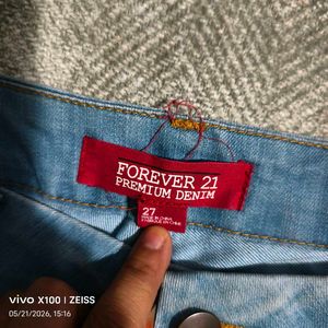 Light Wash Denim Cut-Off Shorts