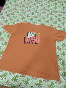 xxl Orange "Hit or Miss" Graphic T-Shirt